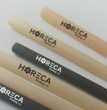 Cannucce ecologiche in fibra di legno | Horeca Printing Lab